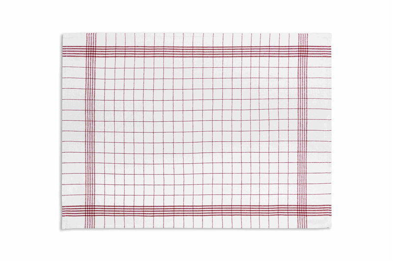 Küchentuch 50 x 70 cm , rot-weiß , 100% BW