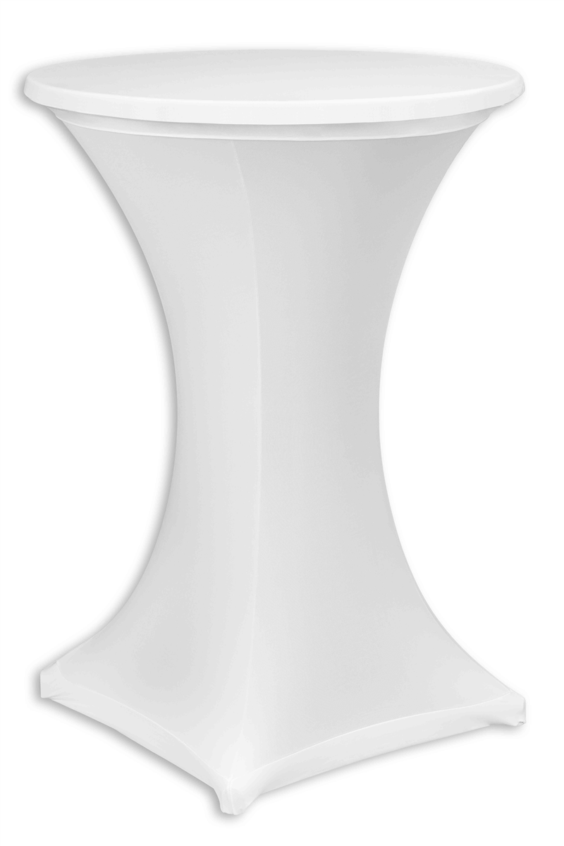 Stehtischhusse Nizza stretch 80 cm weiß