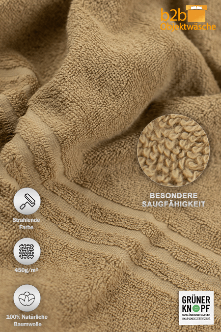 Handtuch Rio 50x100cm - 450 g/m² beige, 100%BW