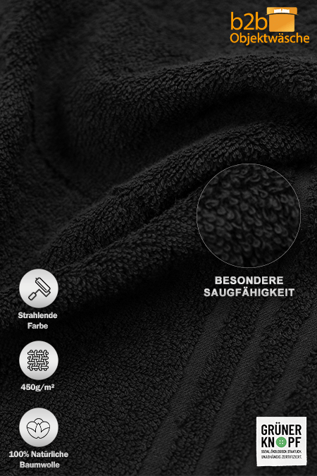 Handtuch Rio 50x100cm - 450 g/m² anthrazit, 100%BW