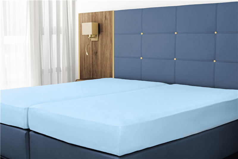 Spannbettlaken, Jersey - farbig 160 g/qm 180x200 cm hellblau