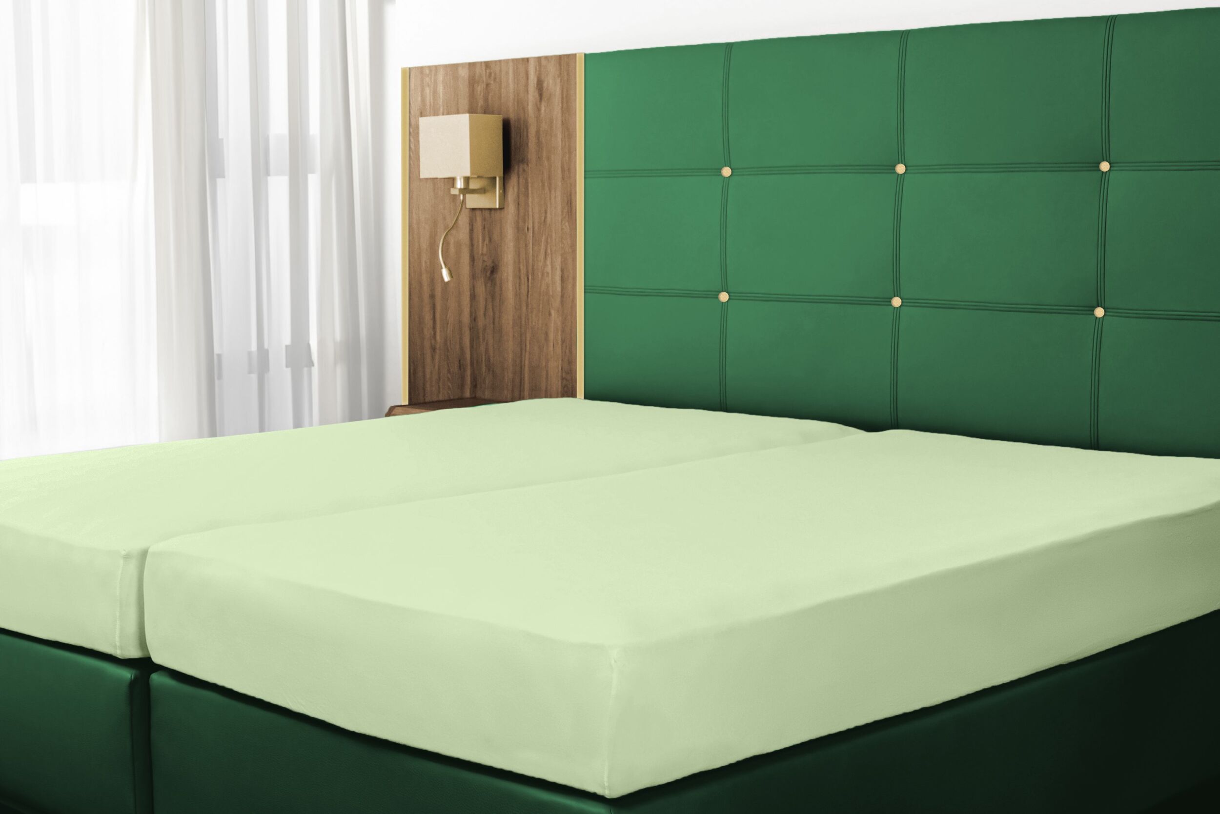 Spannbettlaken, Jersey - farbig 160 g/qm 180x200 cm lime