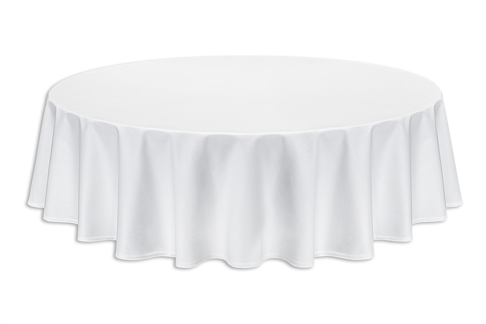 Tischdecke rund Ø260 cm, uni weiß