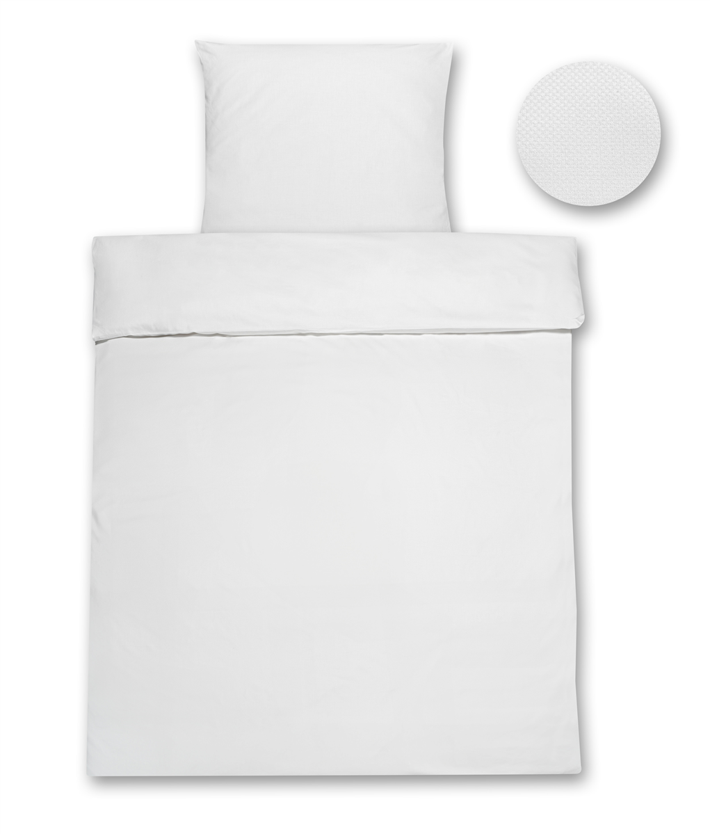 Pisa - 1mm Karo Kissenbezug 80 x 80 cm weiß, 100% BW