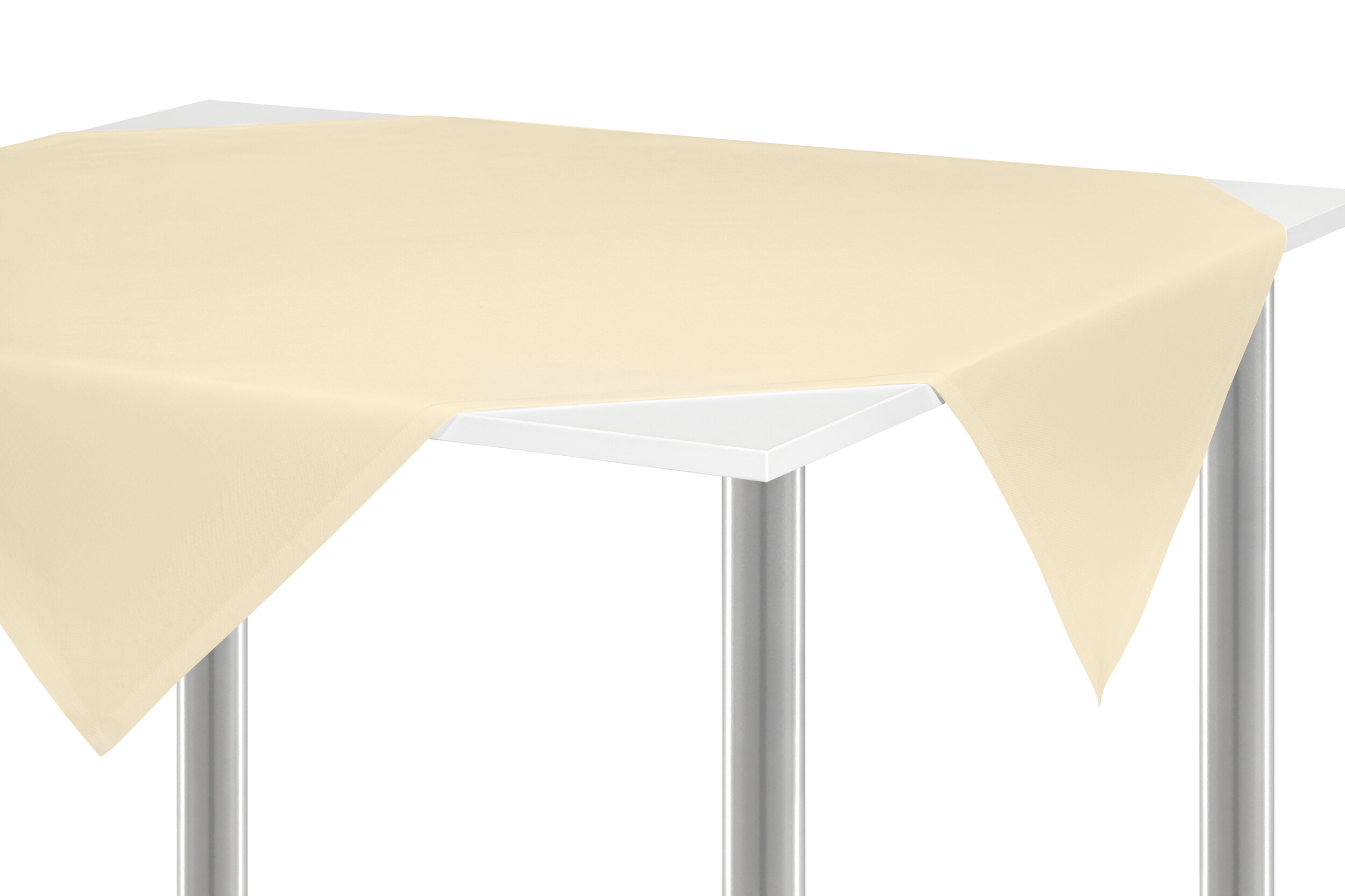 Tischdecke creme, 80 x 80 cm - uni