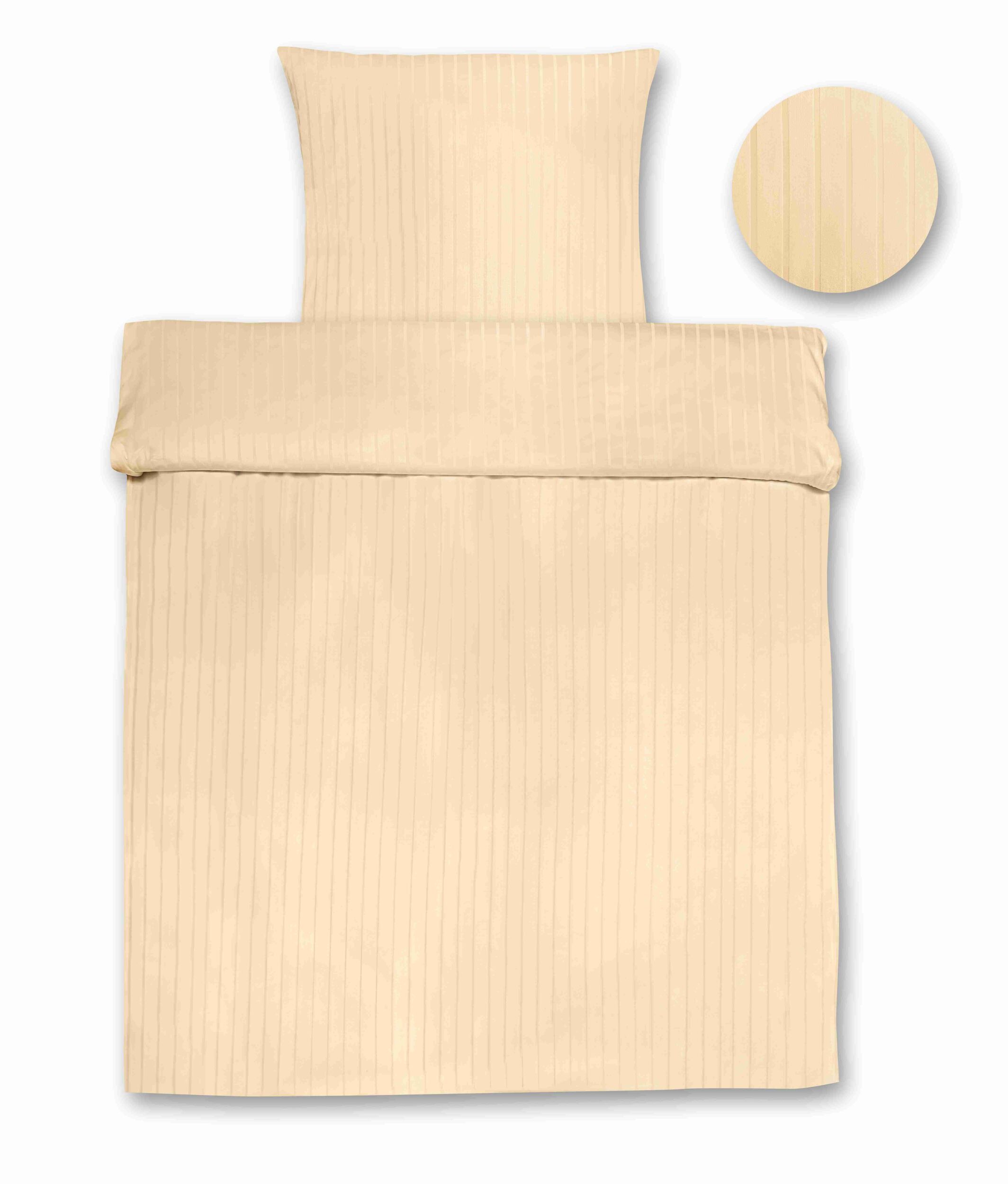 Bettwäsche Capri - Champagner - 6/24mm Streifen